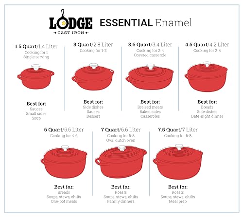 6 Quart Enameled Cast Iron Dutch Oven X54526