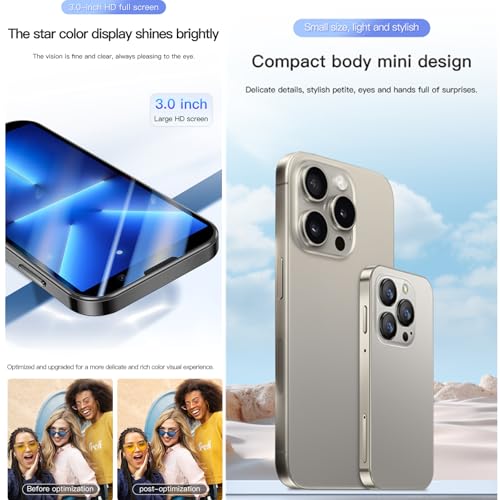 3G Mini Smartphone 3.0 Inch Android 8.1 Dual Sim 2GB RAM 16GB ROM Light Blue Z18219