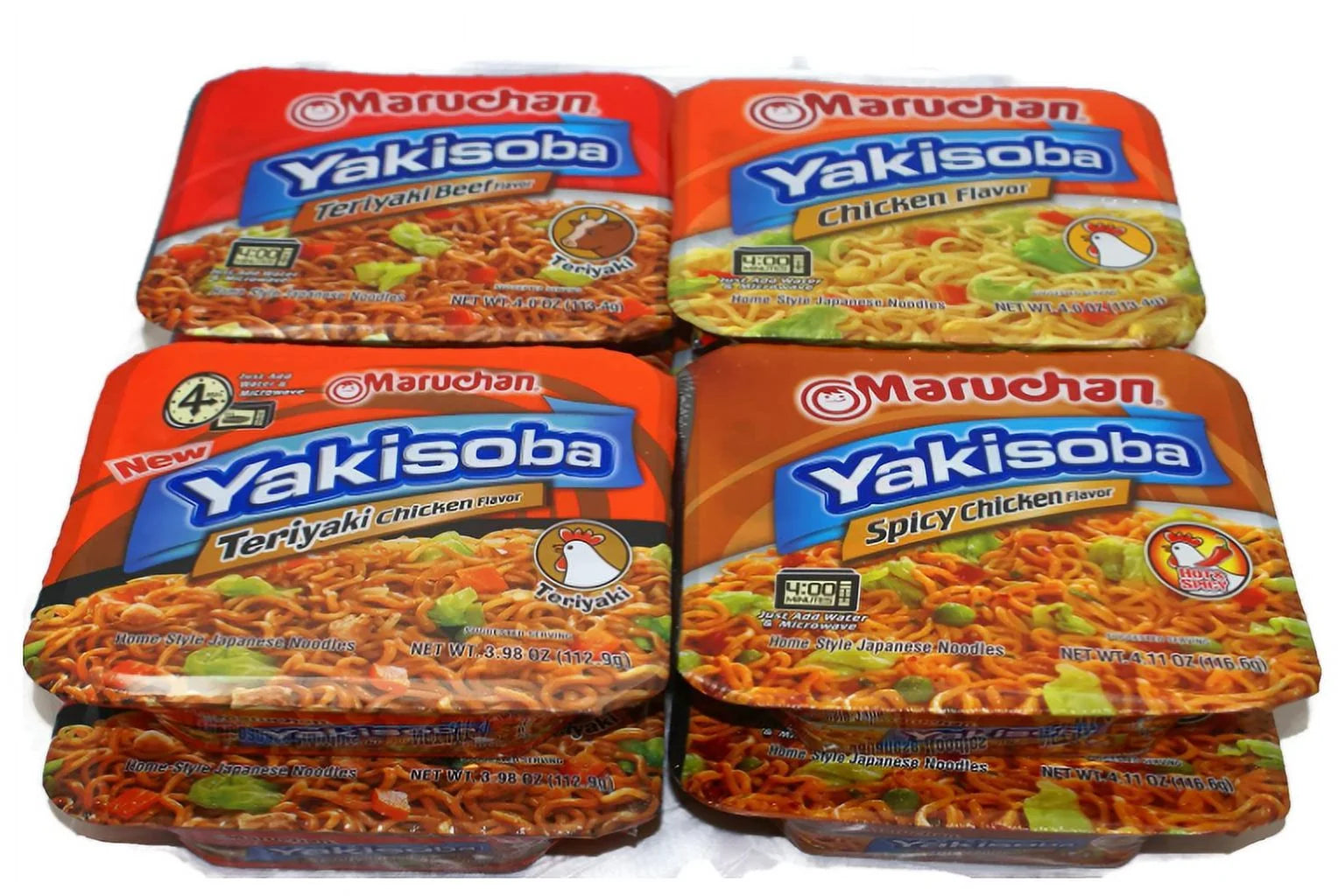 Variety Pack Maruchan Yakisoba Japanese Noodles 4 oz Y295482