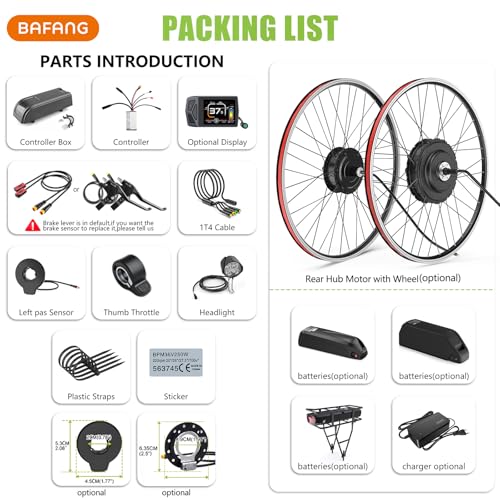 48V 500W 750W Rear Hub Motor Electric Bike Conversion Kit I71499