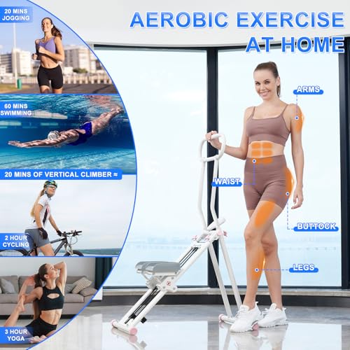 Folding Vertical Climber with Adjustable Handlebar L26595