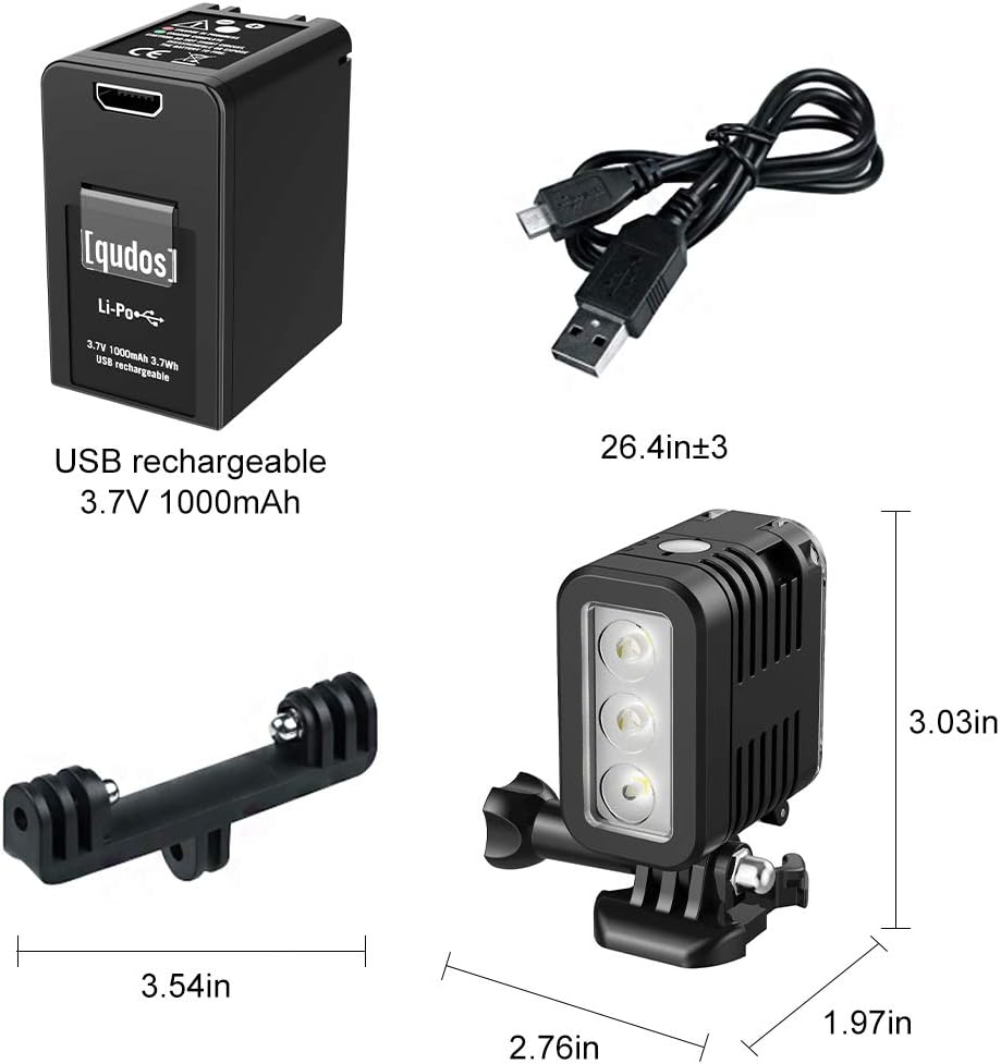 Dive Light 147ft Waterproof LED Video Fill Light S8010