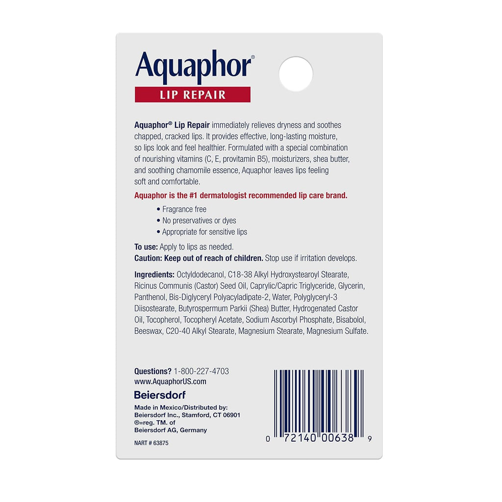 Aquaphor Lip Repair Ointment .35 fl. oz. Tube M865318