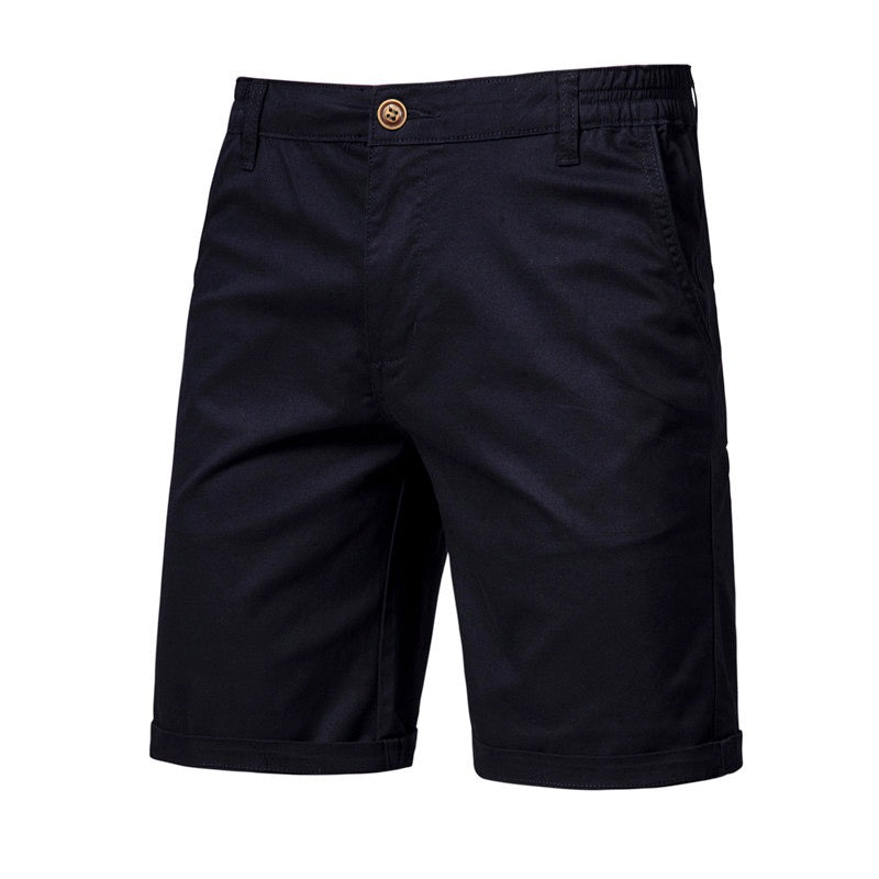 Solid-color, loose-fit smart-casual shorts
