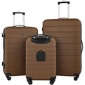 Black 20-Inch Carry-On Luggage Set with Cup Holder and USB Port S9390