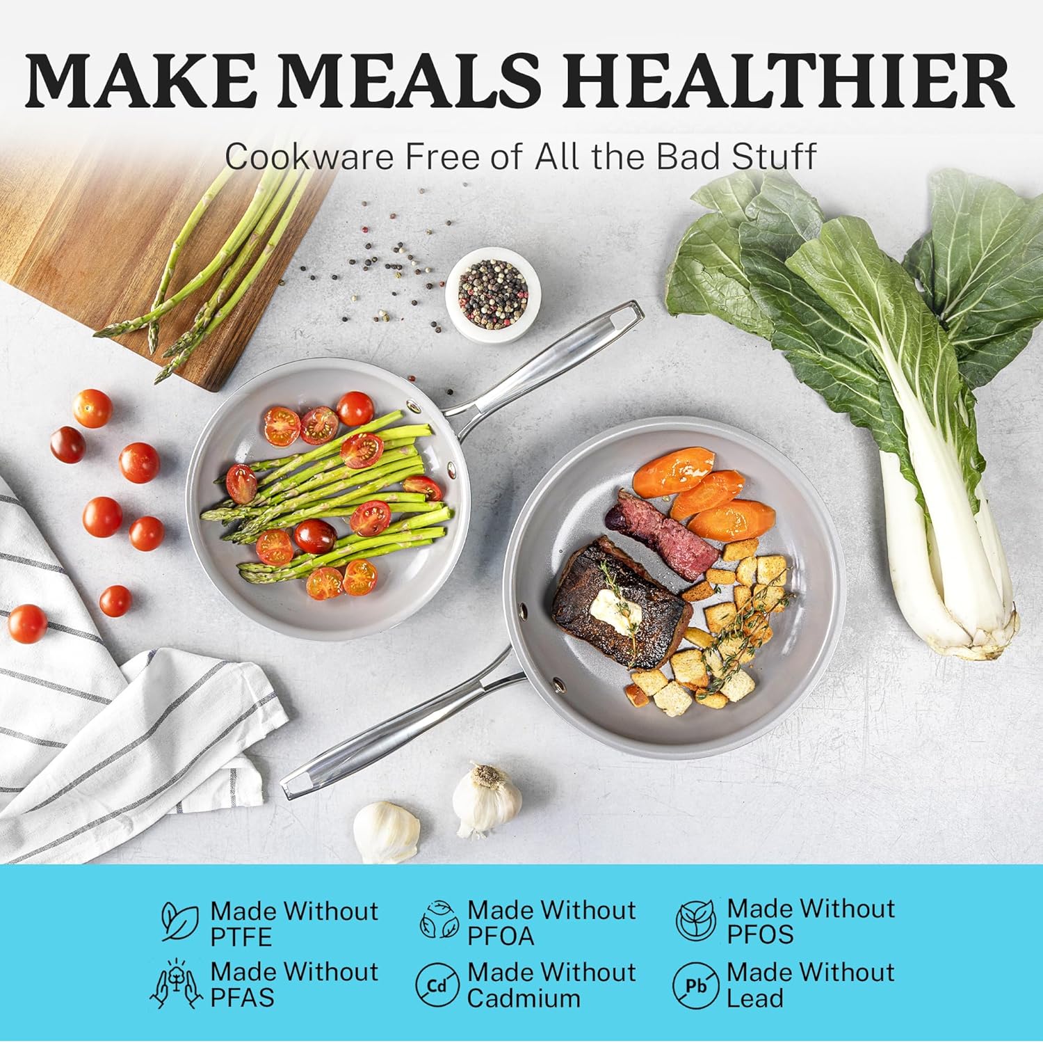 20 Piece Nonstick Ceramic Cookware Set O527