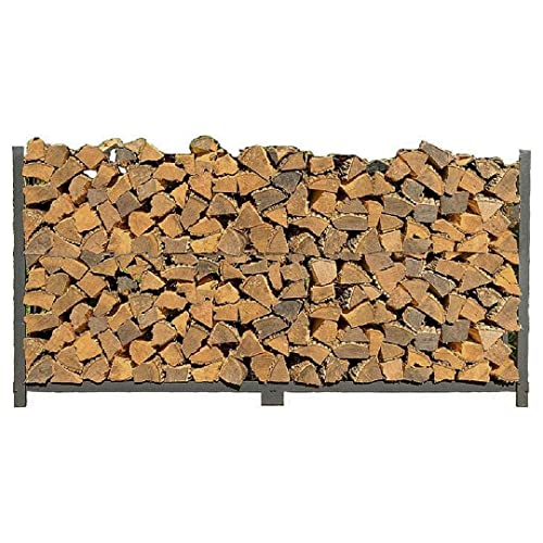 8 Foot 1/2 Cord Firewood Log Rack with Black Texture Powder Coat Finish R911954