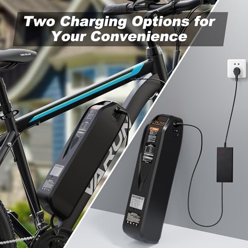 Electric Bike 500W 45 Miles 20 MPH 48V Removable Battery 26" Tires Front Fork Suspension O874767