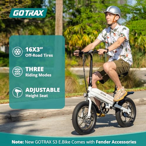 16x3.0 Fat Tire Folding Electric Bike with Removable Battery X7799