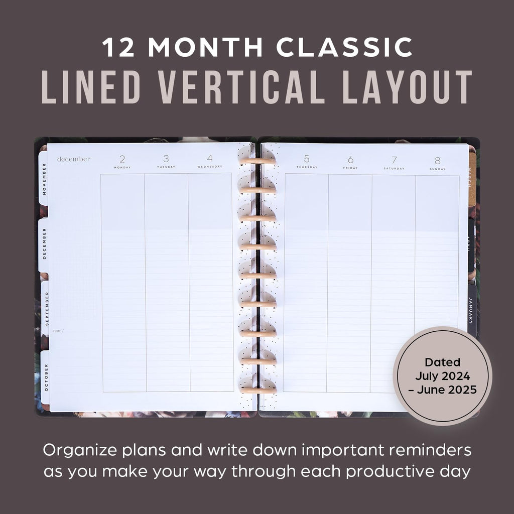 12-Month Academic Planner, Classic Size, Vertical Layout, 7" x 9 1/4" B4855