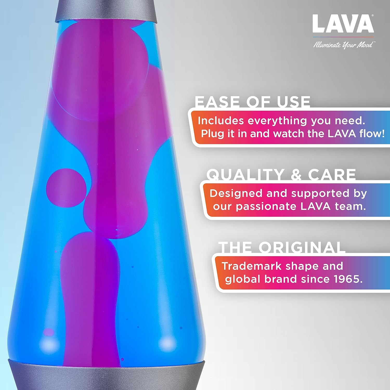 14.5" Purple Wax and Blue Liquid Motion Light O175067