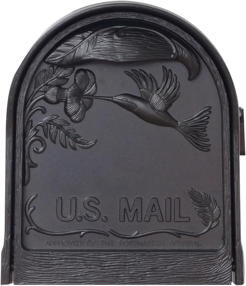 Hummingbird Curbside Mailbox with Locking Insert and Mailbox Post V4840