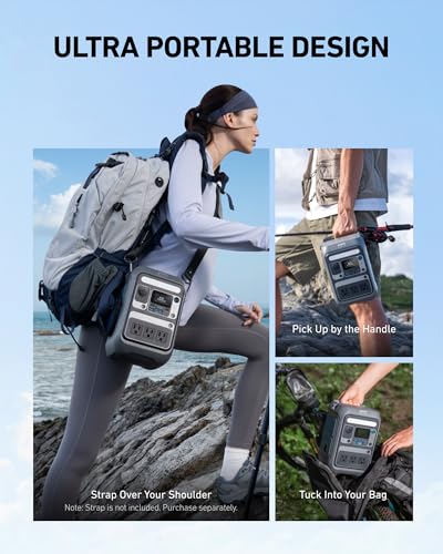 288Wh Portable Power Station with 60W Solar Panel W8600