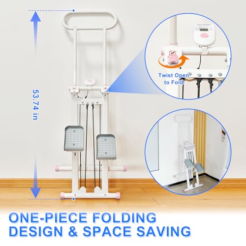 Folding Vertical Climber with Adjustable Handlebar L26595