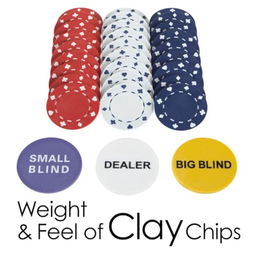 Foldable Poker Table Topper with Carry Case, 300 Poker Chips, 2 Decks of Cards, Dealer and Blind Buttons Z82394