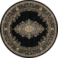 8 Ft Round Black Rug N85181