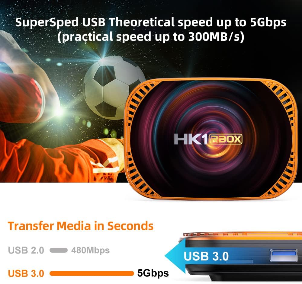 TV Box 4GB RAM 64GB ROM Dual-WiFi BT Quad Core 64 Bits 8K 1000M S649