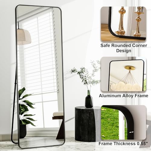 56" x 21" Gold Aluminum Frame Full Length Floor Mirror Z48199