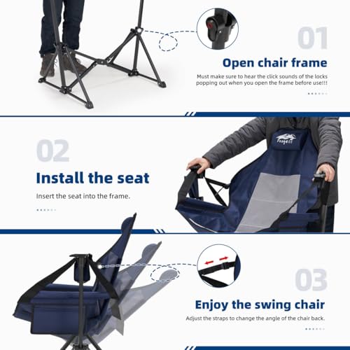 Portable Folding Hammock Chair with Adjustable Back T93868