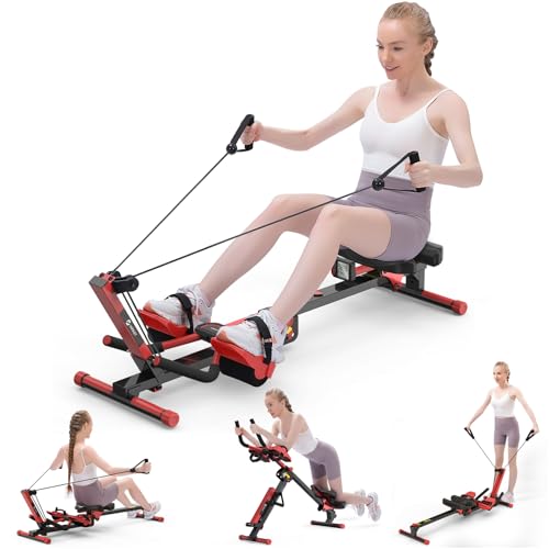 4 in 1 Foldable Rowing Machine with LCD Monitor D8707