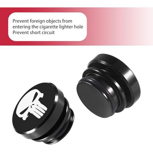 2 PCS Car Metal Cigarette Lighter Cover with Rubber Ring V59367