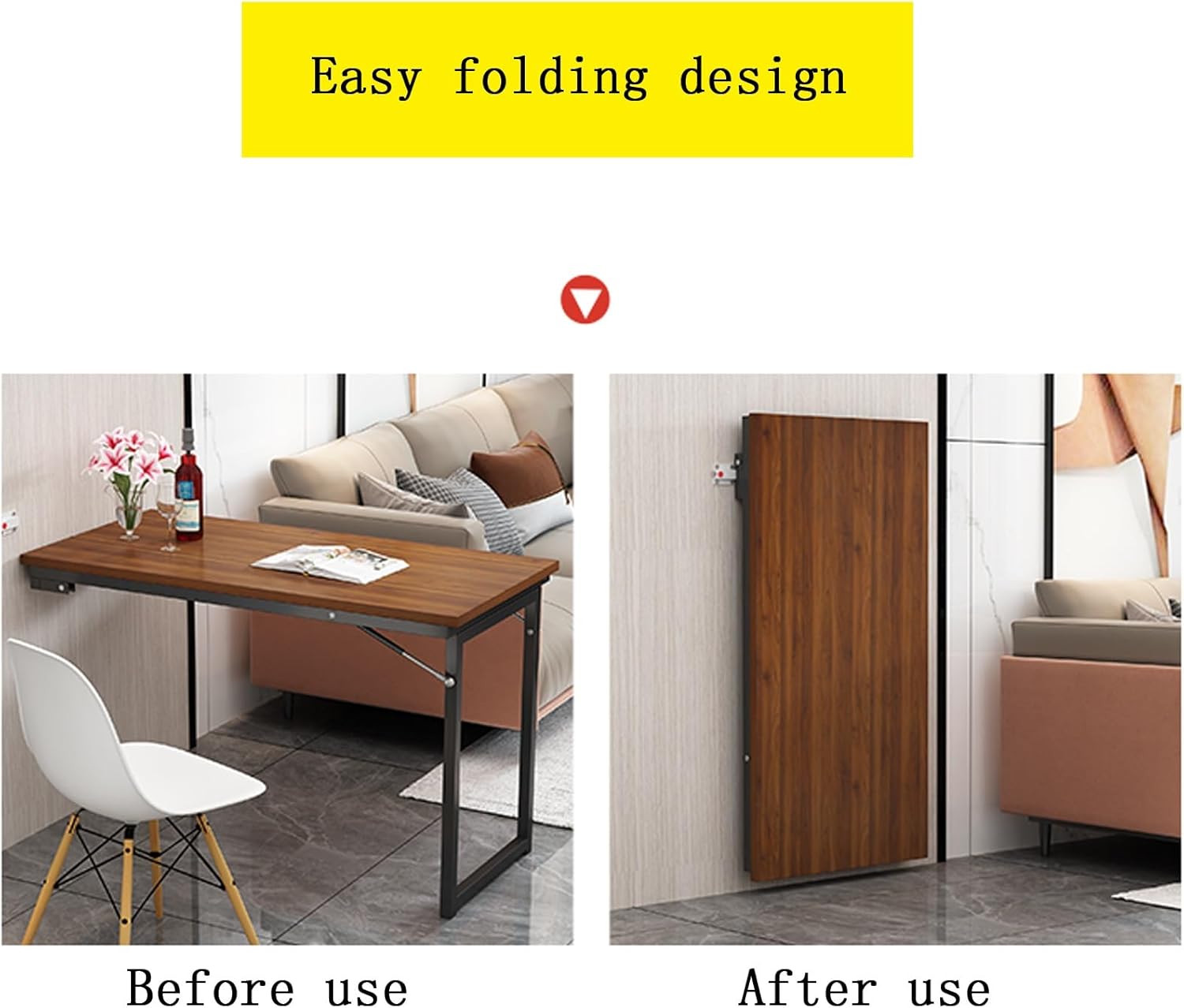 Heavy Duty Wall Mounted Folding Desk with Adjustable Steel Bracket J401