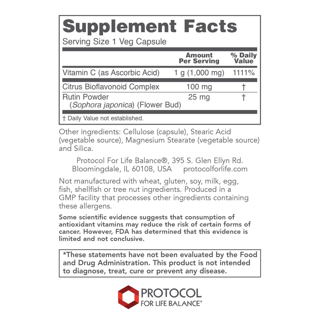 Vitamin C 1,000 mg - 120 Veg Caps G92582
