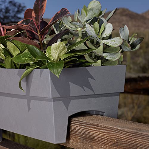 24" Casper White Matte Finish 100% Recycled Plastic Planter T3181