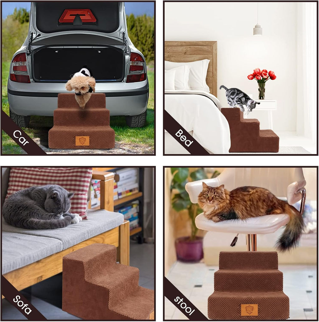 High Density Foam Pet Stairs with Anti-Slip Waterproof Cover, 11.8" H M44650