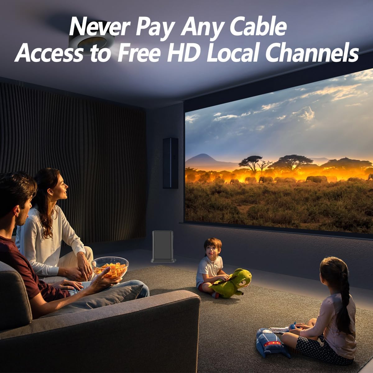 TV Antenna with Amplifier Signal Booster, 32ft Coax Cable U1143