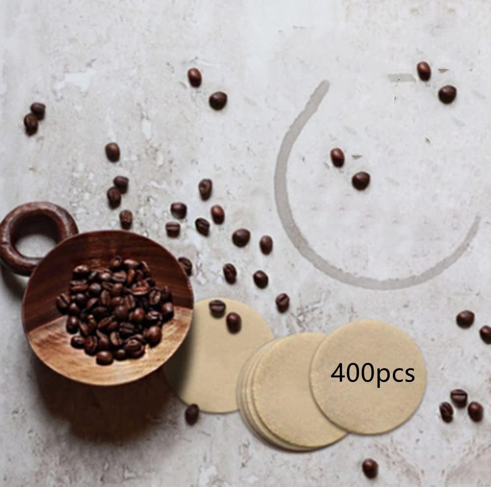 400Pcs Unbleached Brown Round Paper Coffee Filter I599225