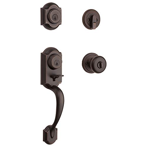 Polished Brass Front Door Lock Handle and Deadbolt Set Q20631