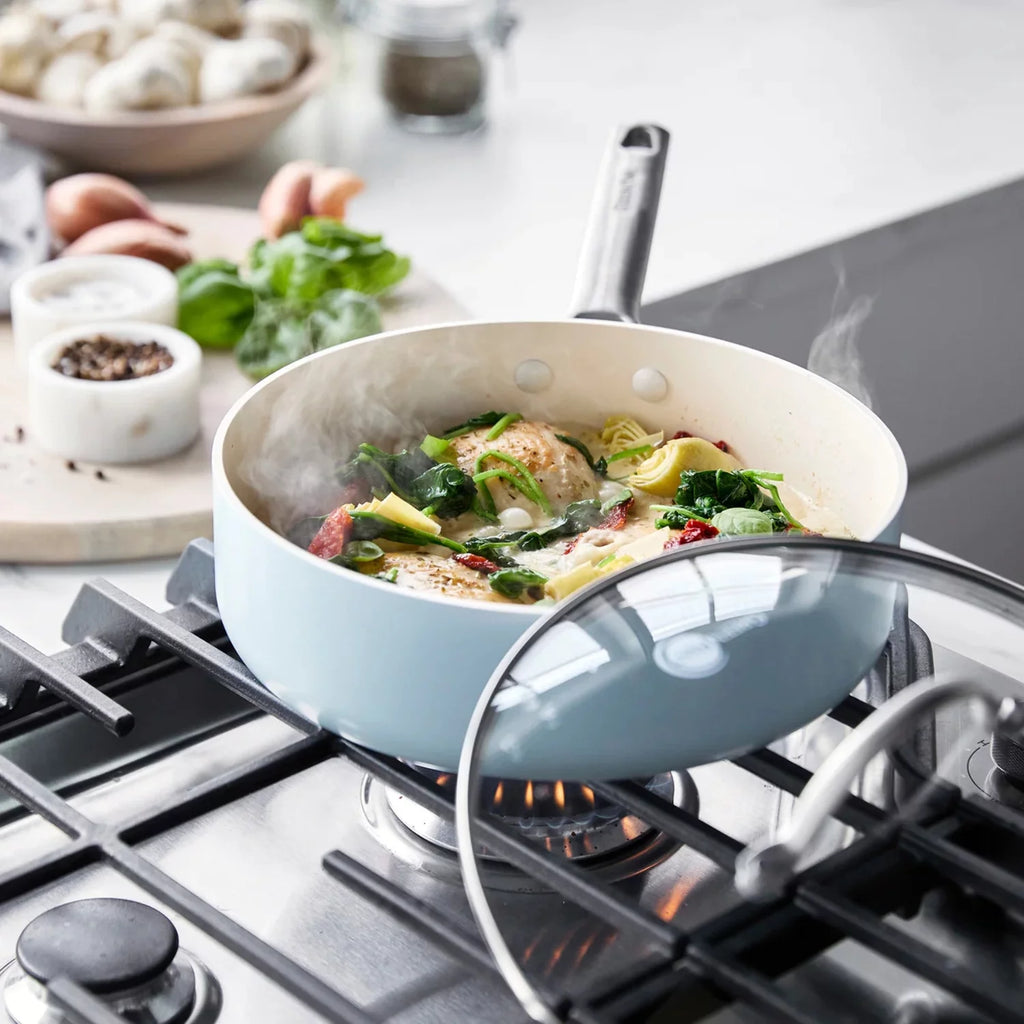 10-Piece Non-Stick Ceramic Cookware Set, Light Blue L658305