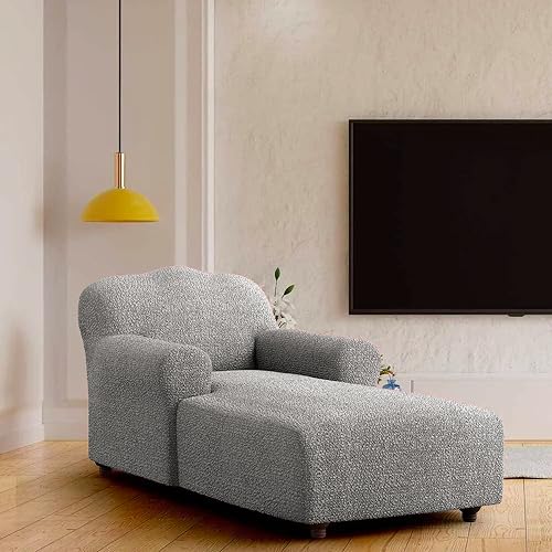 Cream Polyester Chaise Lounge Slipcover D6938