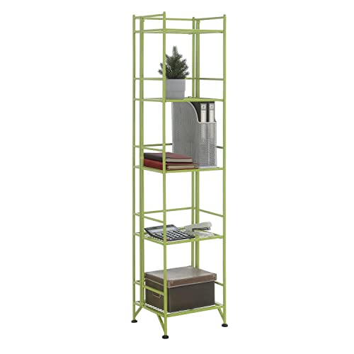 5-Tier Folding Metal Shelving Cobalt Blue J567500