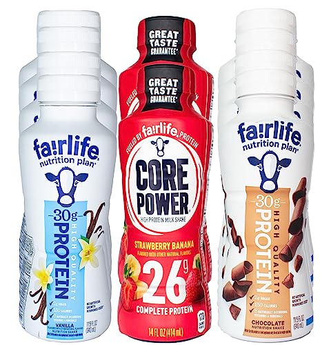 10 Pack Chocolate Vanilla Strawberry Protein Shake X646