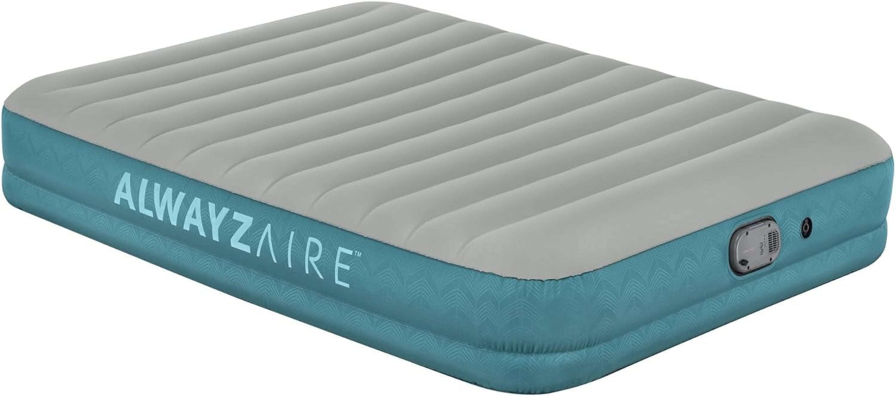 14" Inflatable Queen-Sized Air Mattress with Built-In Pump, Gray V303