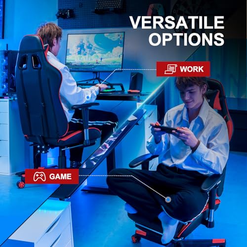 Blue Gaming Chair with Footrest Q4830