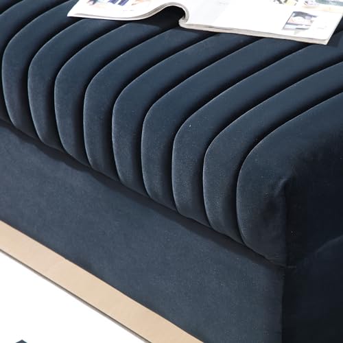 Beige Velvet 3 Seater Sofa J174