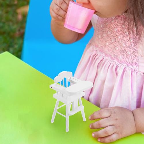Wood Miniature Dollhouse High Chair I6376