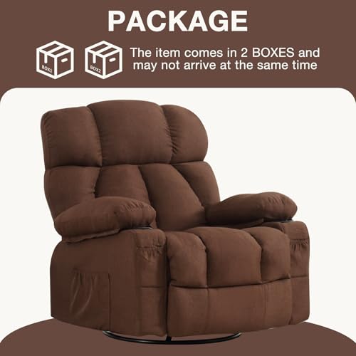 Oversized Blue Fabric Electric Power Lift Recliner Chair with Massage and Heat U284555