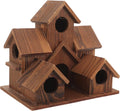 6 Hole Handmade Natural Wooden Bird House J969341