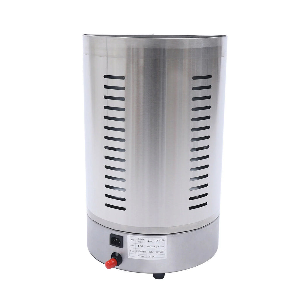Vertical Gas Broiler Shawarma Machine Doner Kebab Gyro Grill Rotisserie Machine 3KW Silver S5138