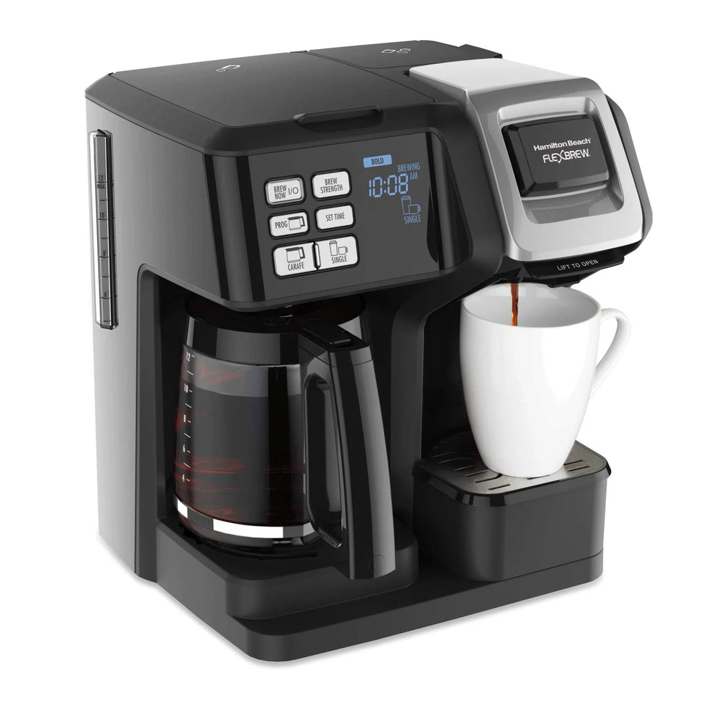Black 2-Way Coffee Maker, Single Serve & 12c Pot Y9480
