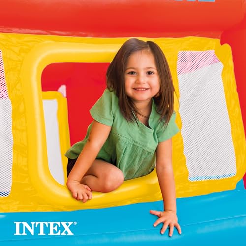 Inflatable Trampoline Bounce House with Crawl-Thru Door & Net F775816