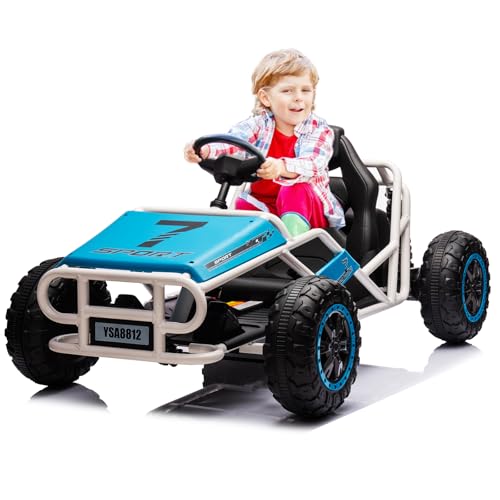 Blue Electric Go Kart with Metal Frame R403