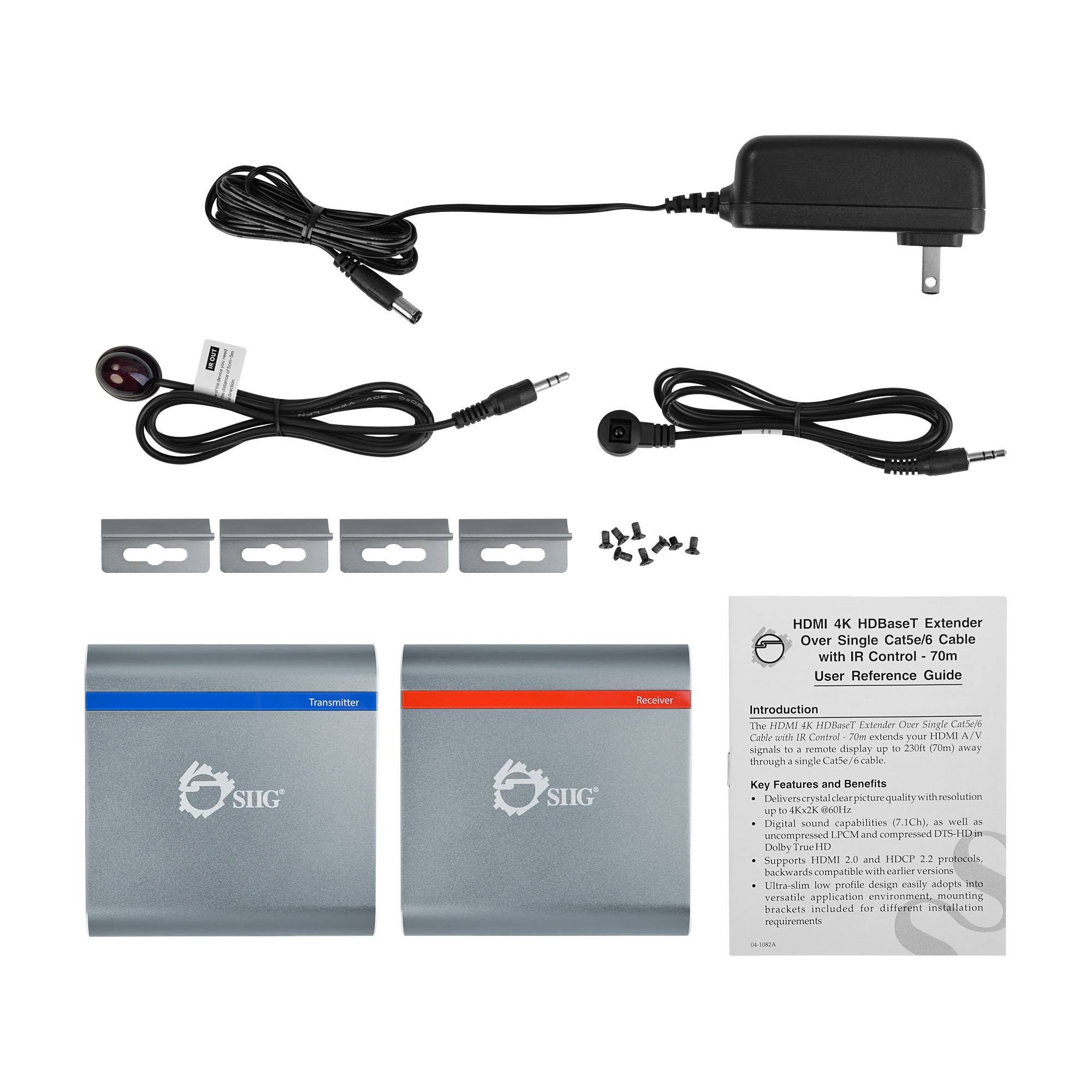 HDMI 4K HDBaseT Extender Over Single Cat5e/6 Cable with IR Control K639