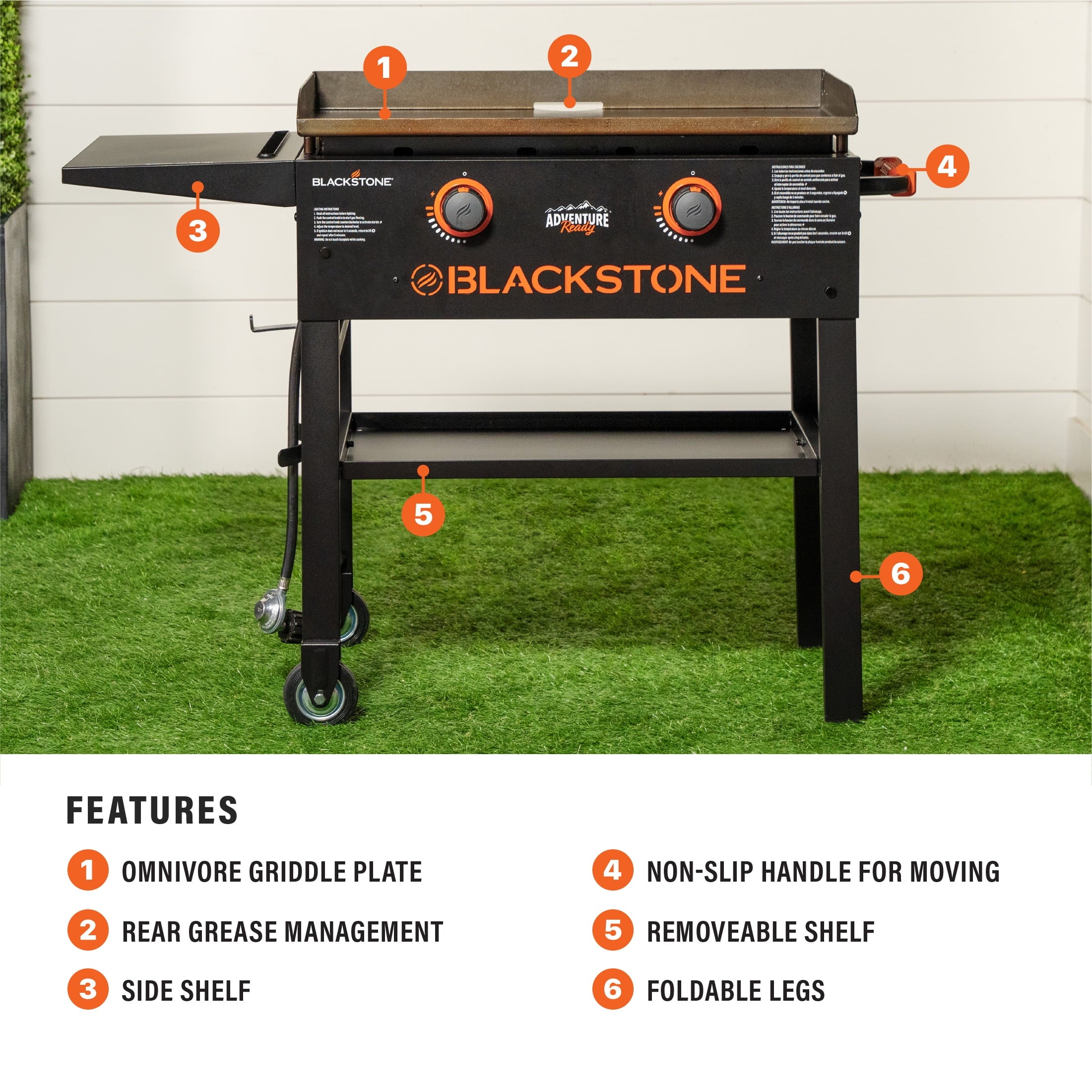 Black 2-Burner 28” Propane Griddle B404