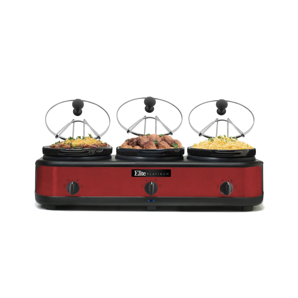 Red Triple Slow Cooker Buffet L92150