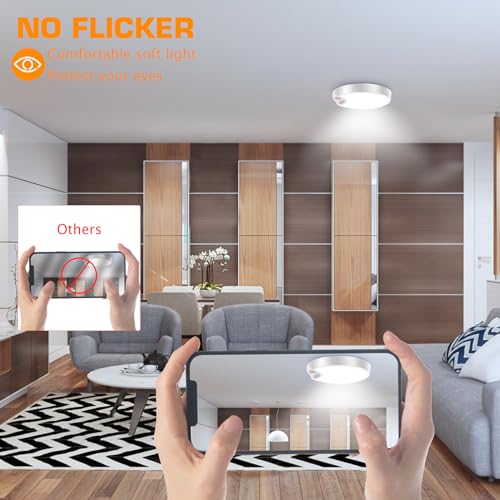 Wireless Battery Operated LED Ceiling Light with Remote, 7.5 Inch 6000mAh E29214